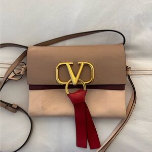 Valentino Beige and Red Women's Bag